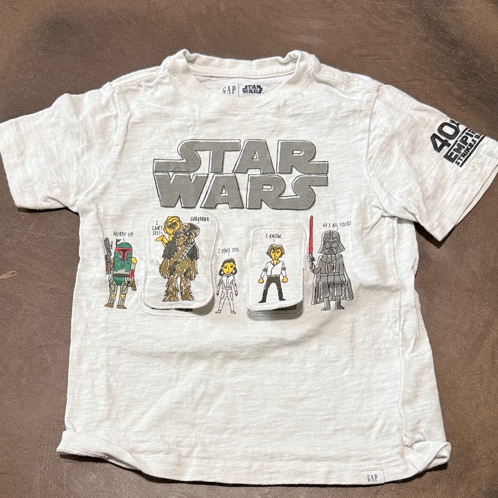 GAP Star Wars Toddler Tee in Gray and White